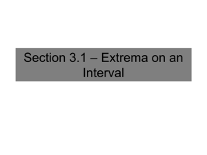 Section 3.1 * Extrema on an Interval