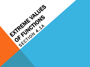 Extreme values of functions