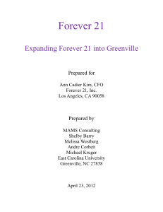 Forever 21 - Melissa A. Westberg