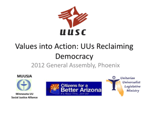 Values Into Action: UUs Reclaiming Democracy