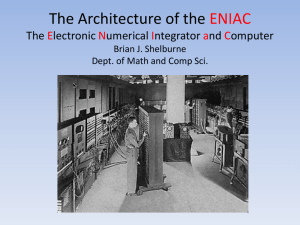 The ENIAC - Wittenberg University