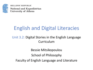 Digital Stories in the English Language Curriculum (PPT)