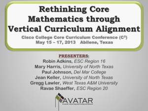 Rethinking Math Core through Vertical Alignment (C5 Conference