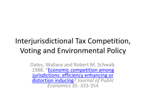 Interjurisdictional Tax Competition, Voting and Environmental Policy