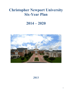 Six-Year Plan - State Council of Higher Education for Virginia