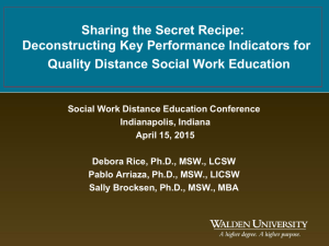 Sharing the secret recipe: Key performance indicators to quality