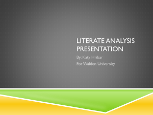 Literate Analysis Presentation