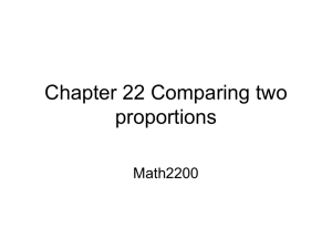 Chapter 22 Comparing two proportions