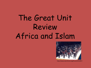 The Great Islam Africa Review - Anderson School District One