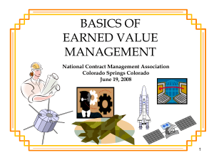 Earned Value Management NCMA workshop_June08