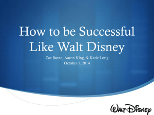 How to be Succussful Like Walt Disney - E