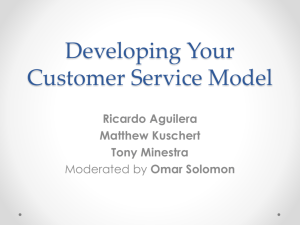 D26 – Developing Your Customer Service Model