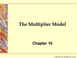 The Multiplier Model Chapter 10