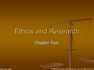 Ethics and Research