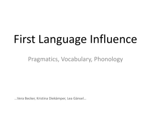 First Language Influence