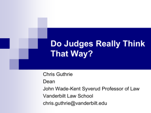 Judges and Judging
