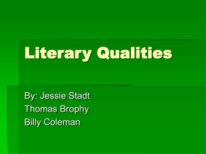 Literary Qualities