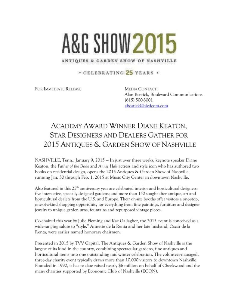 A&G Show Overview: Academy Award Winner Diane Keaton, Star