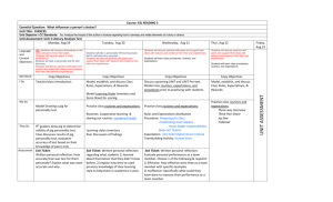 Lesson Planning Calendar DAILY ESL READING, Level B, Periods