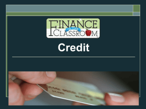 Credit PPT - Finance in the Classroom