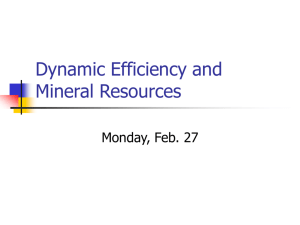 Dynamic Efficiency and Mineral Resources