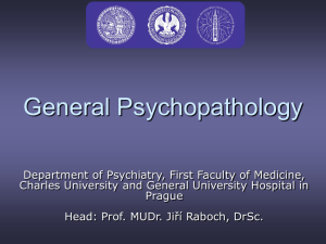 General psychopathology