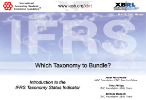 Introduction to the IFRS Taxonomy Status Indicator