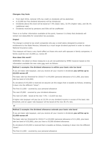 Changes: Key facts From April 2016, notional 10% tax credit on