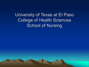 University of Texas at El Paso College of Health Sciences School of