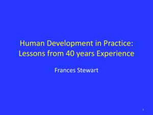 Human Development in Practice: Lessons from 40 years Experience