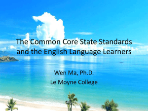 The CCSS and ELLs PowerPoint