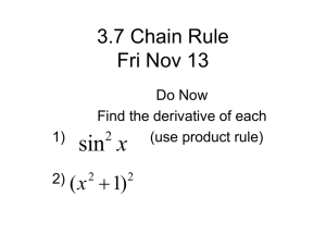 3.7 Chain Rule