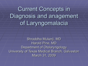 Current concepts in diagnosis and management of laryngomalacia