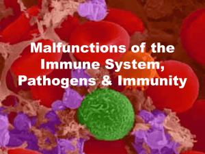 Malfunctions of the Immune System, Pathogens & Immunity