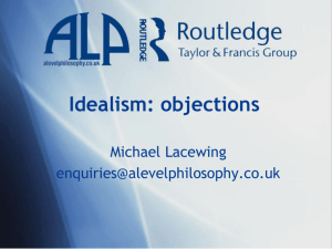 Idealism: objections