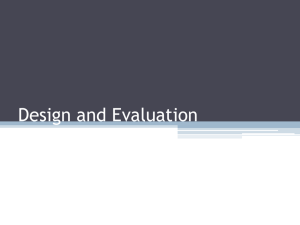 Evaluation - UNC School of Information and Library Science