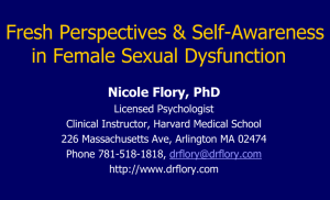 Fresh Perspectives and Self-Awareness in Female Sexual Dysfunction