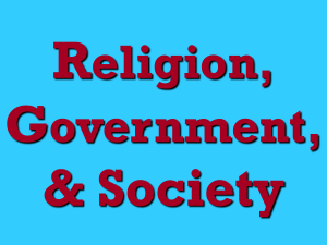 Religion, Government, & Society