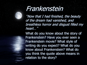 Frankenstein - Ms Ellis's Website