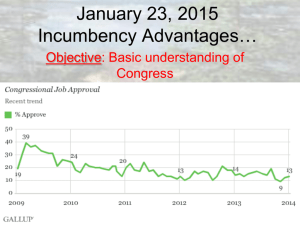 Overview of Congress & Incumbency Advantage