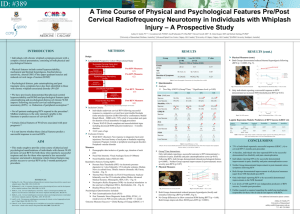 Poster title - Evidence Sport and Spinal Therapy