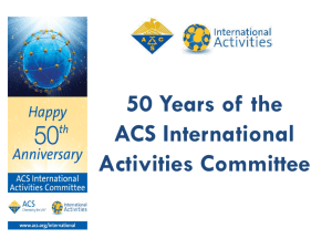 50 Years of the International Activities Committee