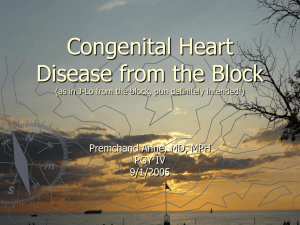 Congenital Heart Disease from the Block