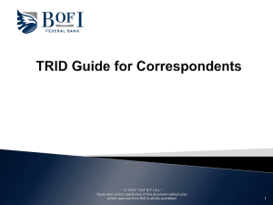 TRID Guide for Correspondents