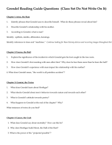 Grendel Reading Guide Questions (Class Set Do Not Write On It)