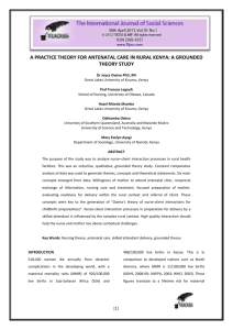 a practice theory for antenatal care in rural kenya