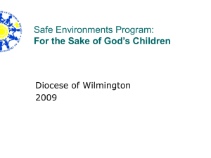 Safe Environments - Catholic Diocese of Wilmington