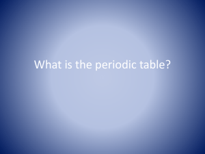 What is the periodic table?