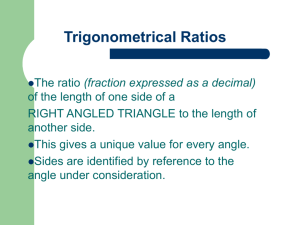 Trigonometrical Ratios