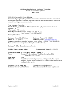 BIOL 1114 - OSU Institute of Technology